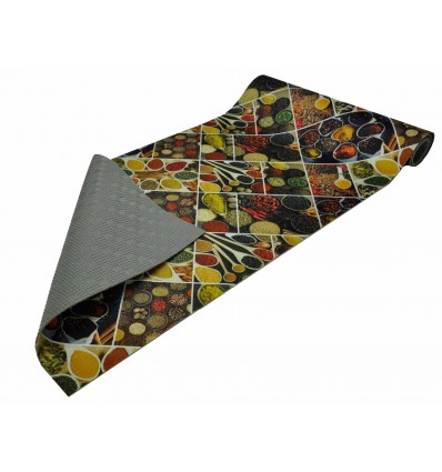 Ciotole di spezie impression numérique de coupe tapis de cuisine
