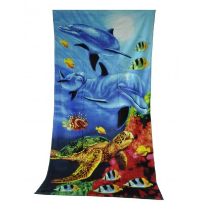 Tartaruga DIGITAL ART towel sponge 86x160 cm.